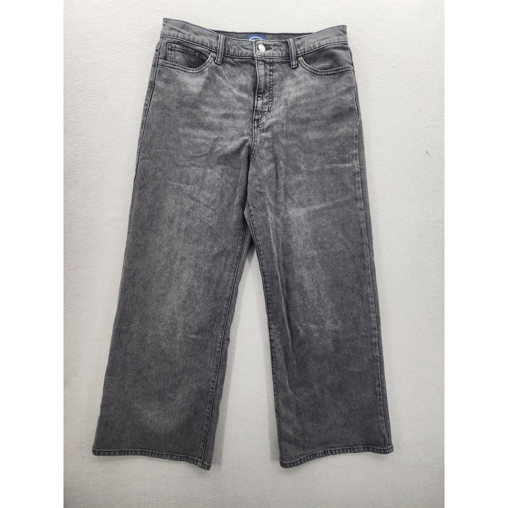 Scoop Wide Leg Jeans Womens 6 Faded Black High Rise Lyocell Denim 32701131-N78
